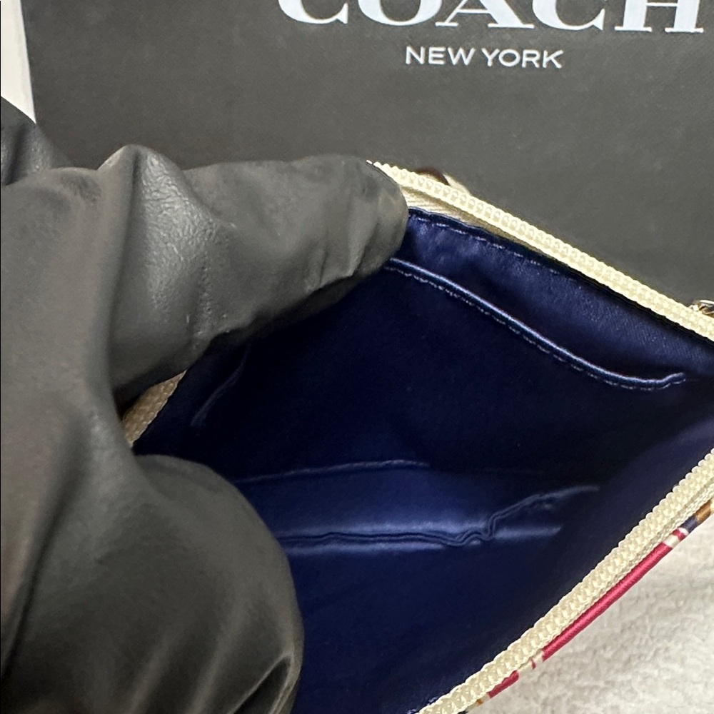 Coach Pink, Orange, and Blue Patterned Wristlet - Picture 3 of 8